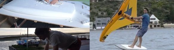 Самодельный фойлборд из виндсерфинг доски